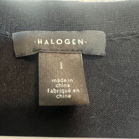 Halogen Open Front Pocket Cardigan Large‎ Green Long Line Cashmere Blend - Picture 4 of 4